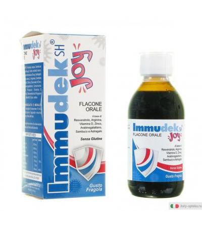Immudek Sh Joy sciroppo flacone orale 200 ml gusto fragola