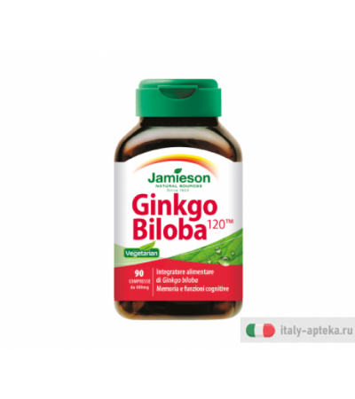 Jamieson Ginkgo Biloba circolazione cerebrale 120 tintura madre 90 compresse