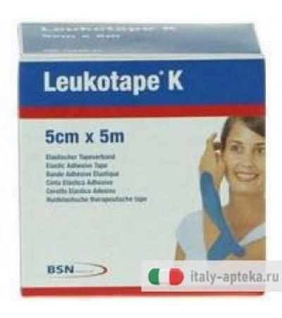 Leukotape cerotto elastico adesivo 5cmX5m colori assortiti