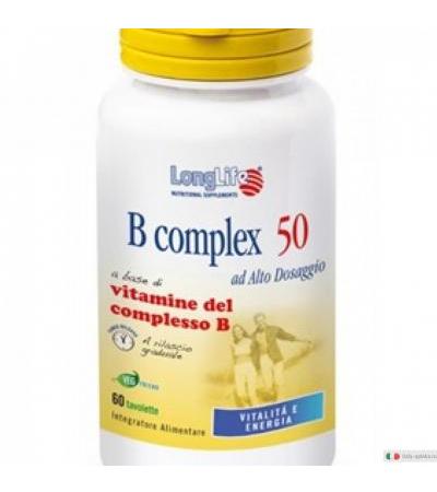 Longlife B Complex 50 alto dosaggio 60 tavolette