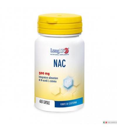 LongLife NAC 500mg Integratore Antiossidante 60 Capsule