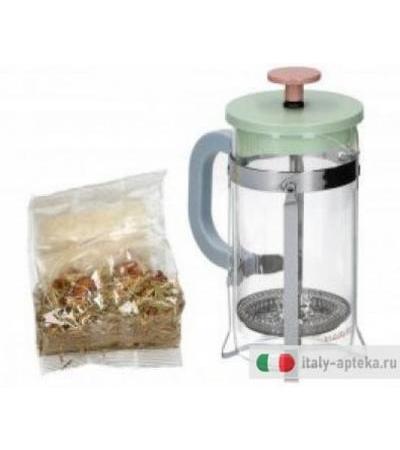 Neavita Tisaniera a Stantuffo Verde 350ml +Tisana Limone e Zenzero 50g