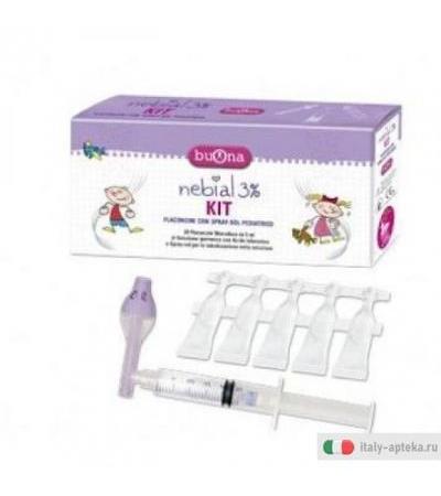 Nebial 3% Kit 20 flaconcini + 1 spray-sol pediatrico + 1 siringa