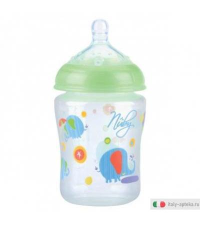 Nuby soft flex biberon anticolica 180ml 0m+