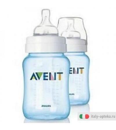 Philips Avent tettarella in silicone e biberon in polipropilene colore azzurro