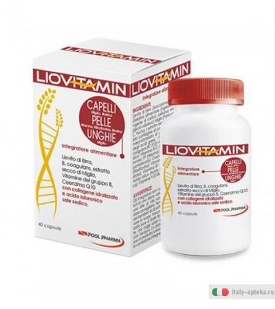 Pool Pharma Liovitamin Capelli, Pelle e Unghie 40 Capsule