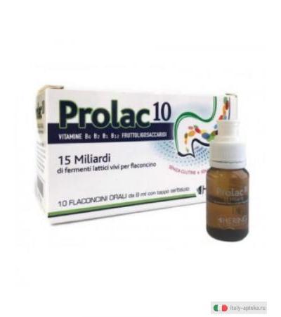 Prolac 10 Vitamine B6 B2 B1 B2 Fermenti Lattici Vivi 10 Flaconcini