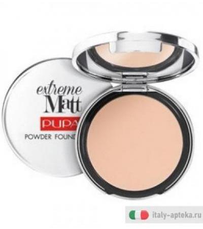 Pupa Extreme Matt Fondotinta compatto polvere n. 010 Porcelain per pelli chiare