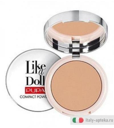 Pupa Like a Doll Cipria Compatta Effetto Pelle Nuda n. 005 Golden Honey