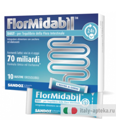 Sandoz Flormidabil Daily equilibrio flora intestinale 10 bustine