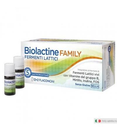 Sella Biolactine Family 5 Miliardi Fermenti Lattici integratore alimentare utile per il transito intestinale 14 flaconcini