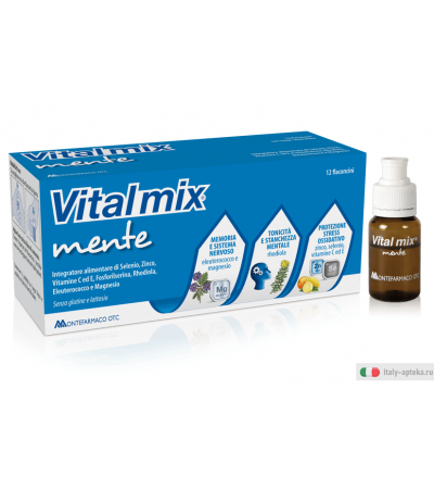 Vital mix Mente memoria, concentrazione e attenzione 12 flaconcini