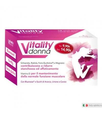 Vitality Donna utile per stanchezza ed affaticamento OFFERTA SPECIALE 2x12 stick pack