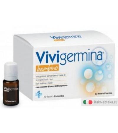 Vivigermina Bambino fermenti lattici vivi e Aloe 10 flaconcini