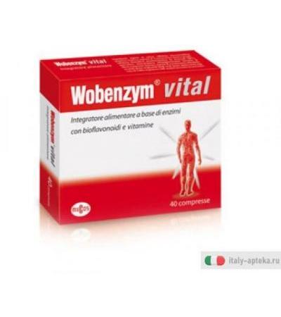 Wobenzym vital integratore di enzimi con bioflavonoidi e vitamine 40 compresse