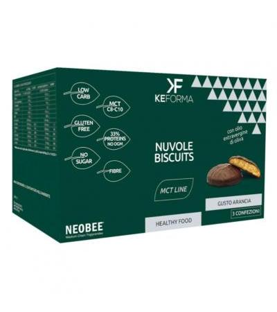 KEFORMA MCT NUVOLE BISCUITS 3 confezioni da 40 gr Gusto Arancia